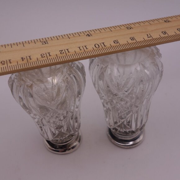 Set of Two 925 Sterling Silver Top Salt Shakers - Picture 6 of 16